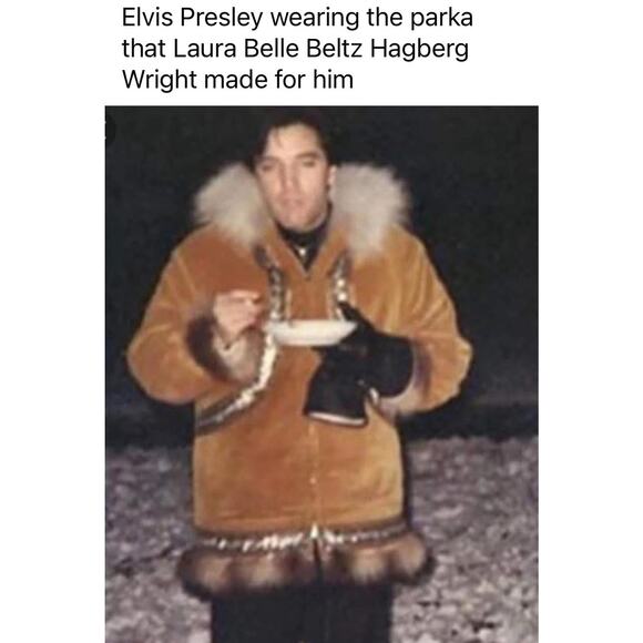 RARE!! Laura Wright Alaskan Parky Winter Coat Brown Velvet Wolf Trim Size M**** - Picture 16 of 16